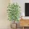 5ft Ficus Tree Artificial, Tall Fake Tree with Natural Trunk Faux Trees Indoor Silk Ficus Leaves Artificial Trees for Home Decor Indoor Summer Office Living Room Outdoor (Included Dried Moss)
